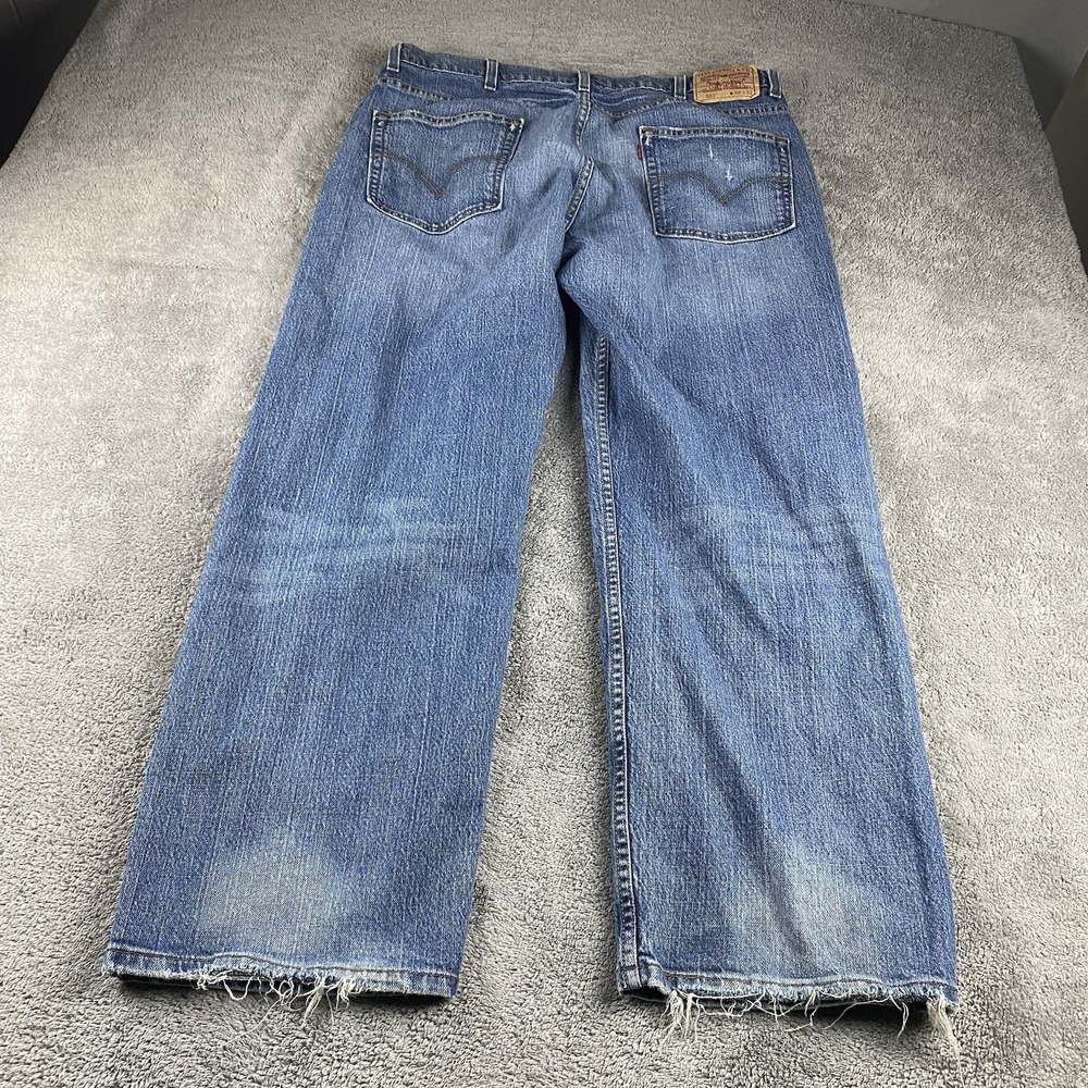 Levis 569 Loose Straight Jeans Mens 38x29 Blue Mid Rise Medium Wash - Picture 11 of 16